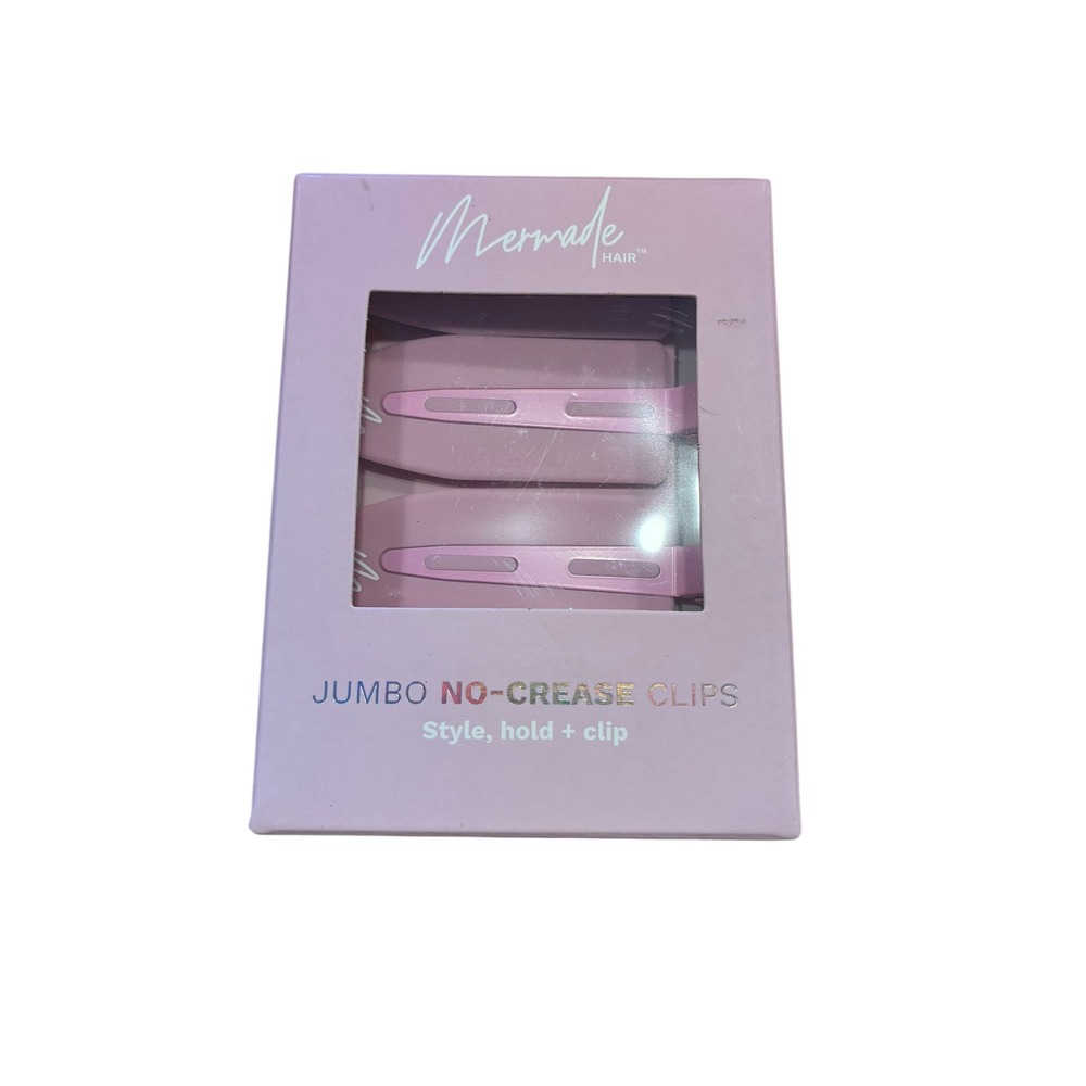 Mermade Hair Jumbo No-Crease Clips Pink NIB Style Hold Clip Hair Accessories Set